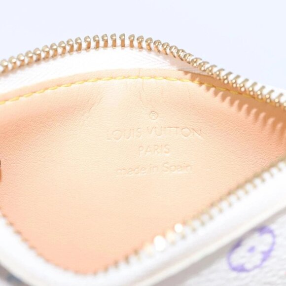 LOUIS VUITTON Monogram Multicolor Pochette Cles Purse White M92655 Auth 116241AM - Picture 8 of 16